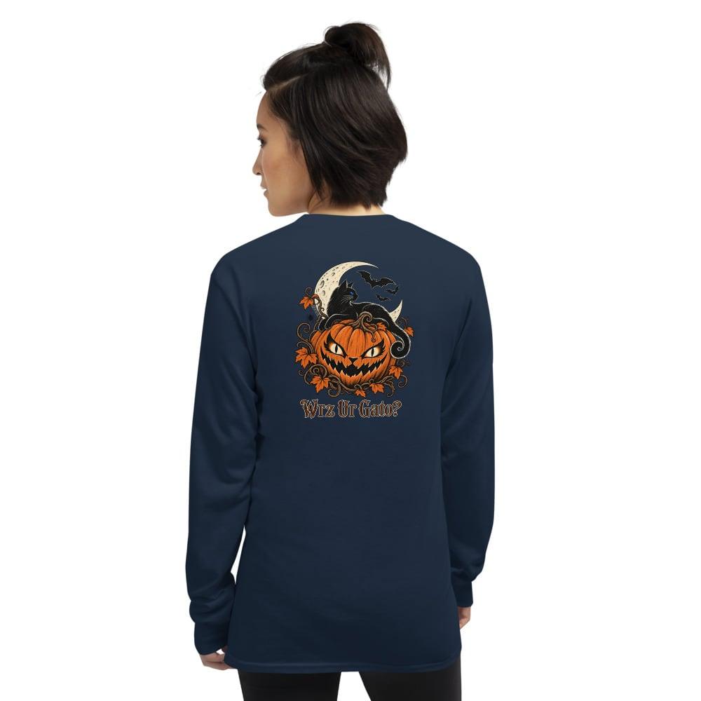 Women’s Pumpkin Gato Long Sleeve Tee in Navy