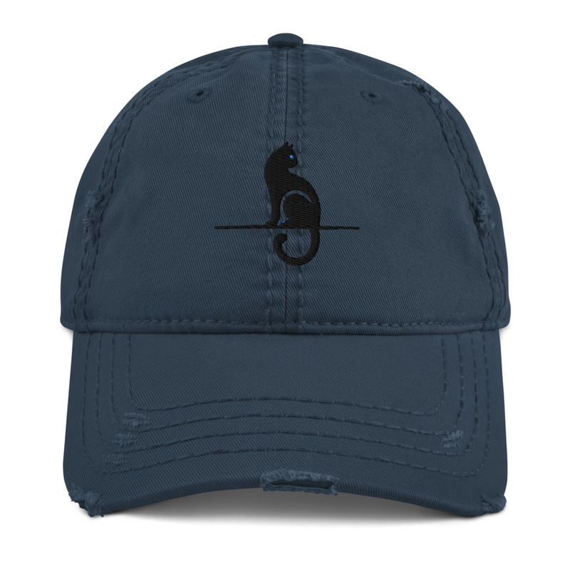 Distressed Cat Dad Hat