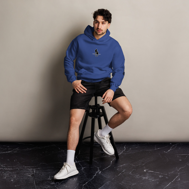 Men's Relax-Fit Logo Hoodie w Sleeve Graphic