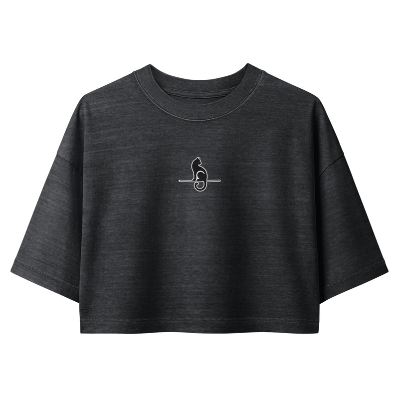 Women’s garment dye cropped tee